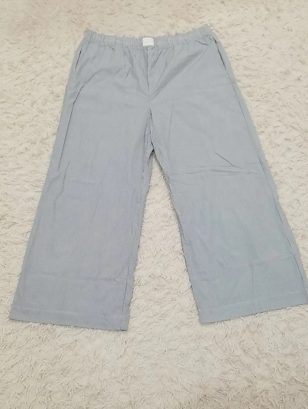 J. Crew  Gray And White Stripes  Wide-Leg Womens  Pants